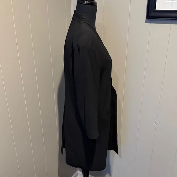 B25 Eileen Fisher Black Women's Small Jacket Minimalist Preppy Office - Picture 4 of 8